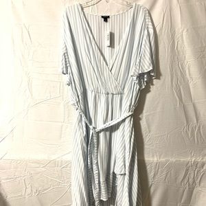 Torrid Light blue and white striped dress